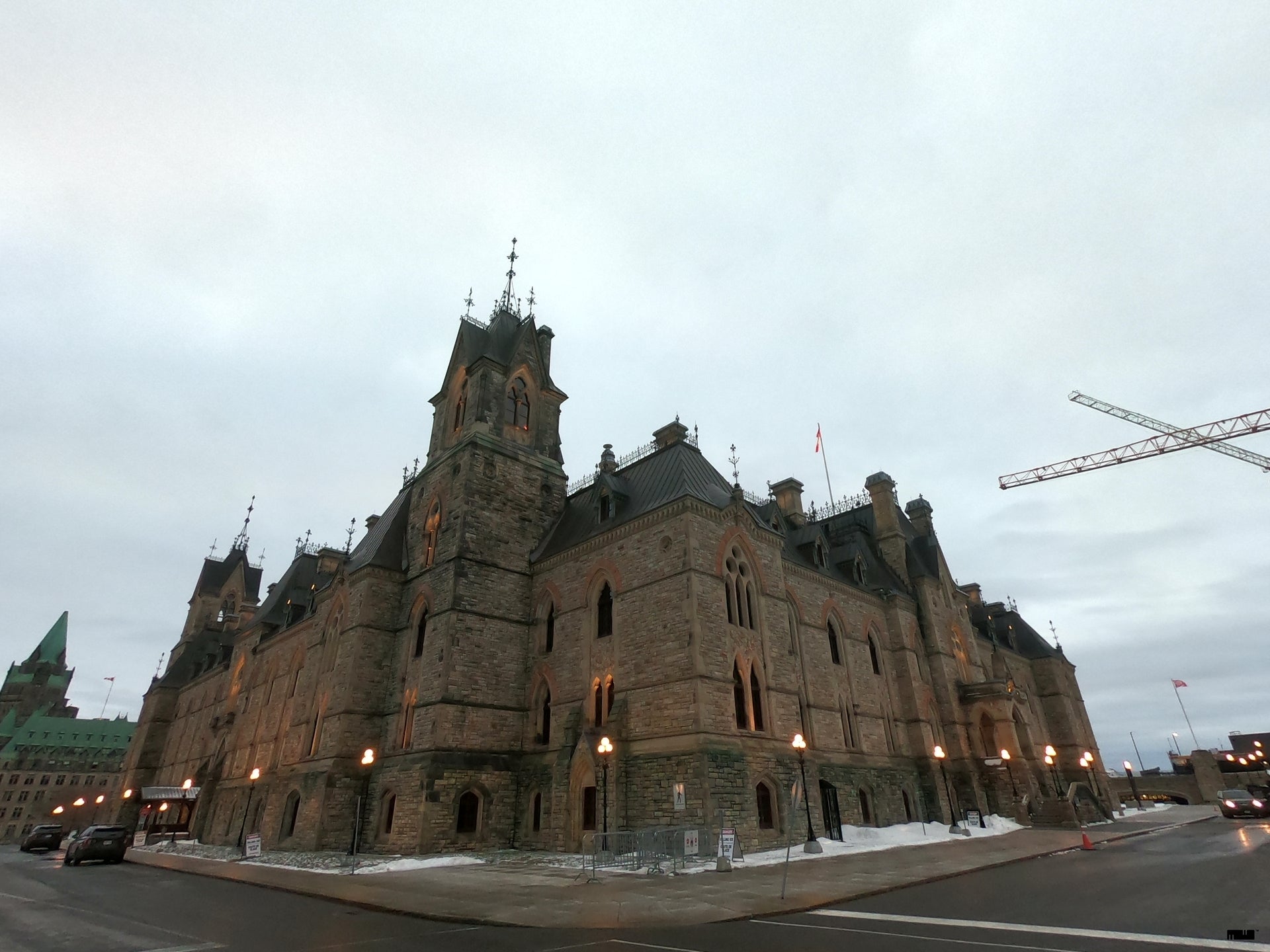 Parliament Building At An Intersection